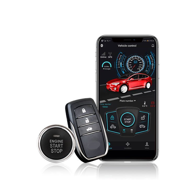 Smart Phone App Car Alarm Security System BT Smart Car Alarms with Remote Start/Stop Engine Kit for toyota Fortuner 2018